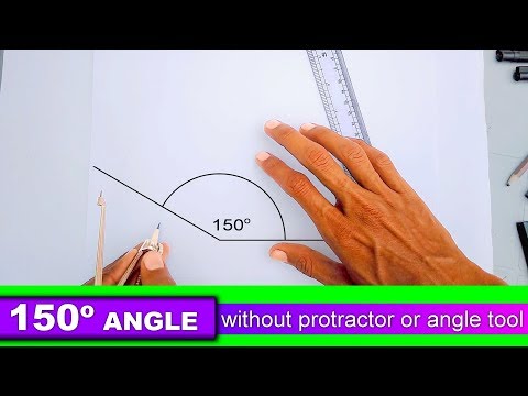 how to draw 150 degree angle without protractor or...
