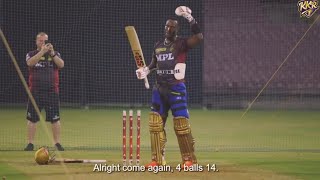 Russel vs Spin bowlers | KKR's net session IPL 2021