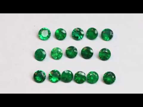 Natural Zambian Emerald 3mm Round dark