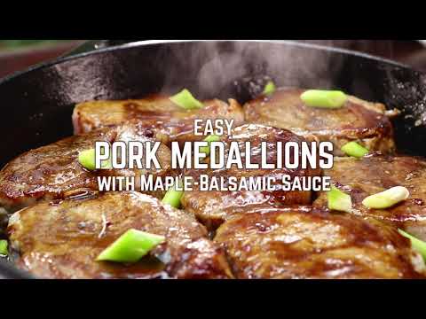 Easy Pork Medallions with Maple-Balsamic Sauce Recipe
