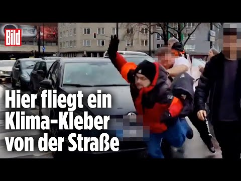 Schubs-Attacke auf Klima-Kleber: Autofahrer brennen Sicherungen durch