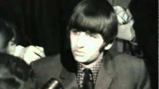 Beatles member Ringo Starr giving an interview on his upcoming throat operation