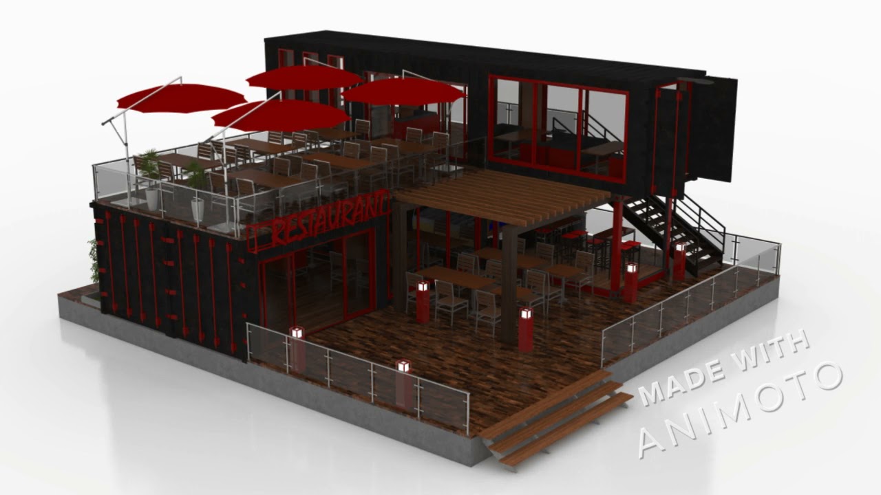 Container Restaurant 3D Model