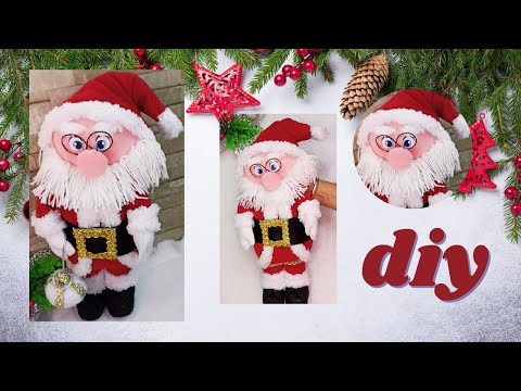 SANTA NAVIDEÑO con tubos de cartón reciclado   /DIY para NAVIDAD 🎄☃⛄