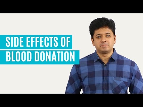 What Are The Side Effects Of Giving Blood