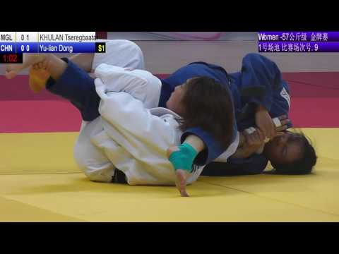 Women  57kg 金牌赛 MGL KHULAN Tseregbaatar  CHN Yu lian Dong Camera2