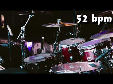 52 Bpm Drum Track Batería - Straight Beat Eighth Notes