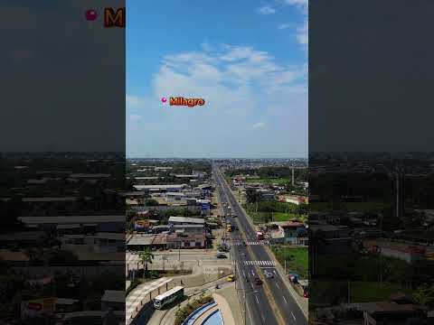 Milagro visto desde el terminal #milagroguayas🍍 #turismoecuador #videodrone #djimini3 #go_dronex