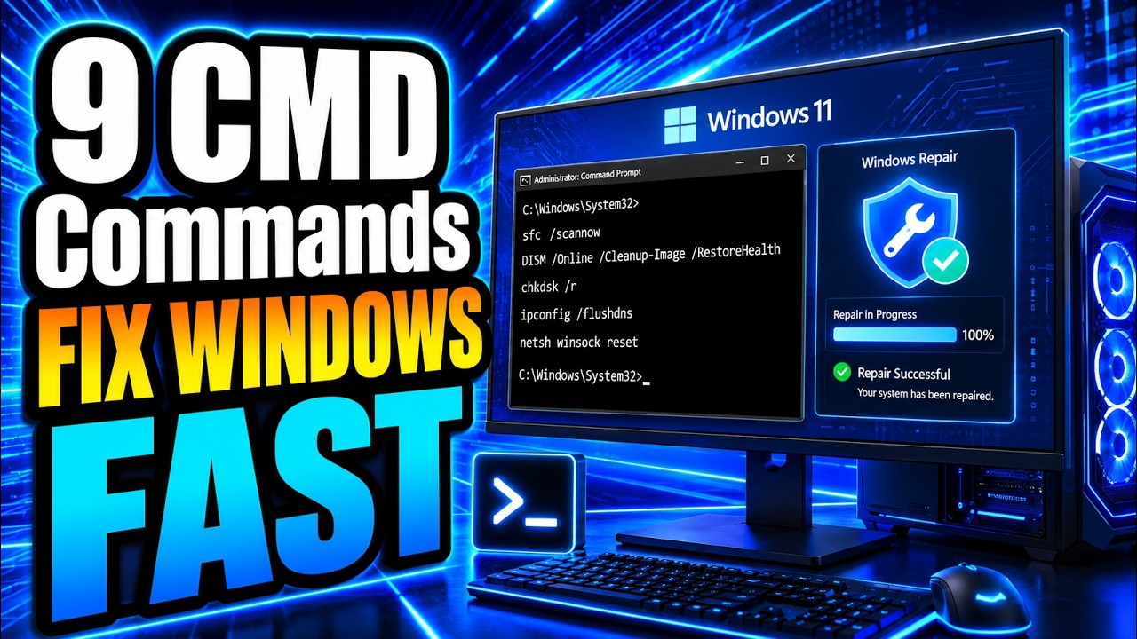 Run These 9 CMD Commands Now to Repair Windows in Minutes