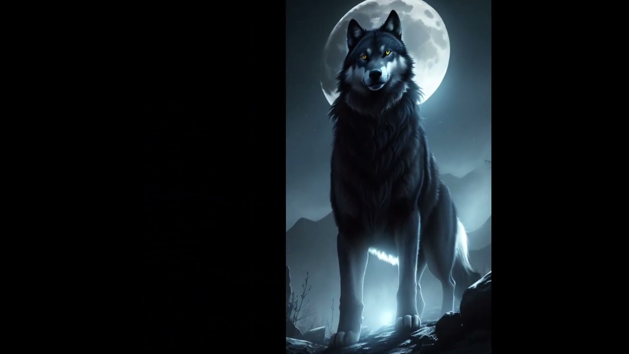 Black wolf  #viral #trending #2023 #1million #foryou #beautiful #shortvideo #wallpaper #magical #4k