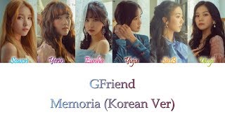 GFRIEND (여자친구) – Memoria (Korean Ver) Han/Rom/Eng Color Coded Lyrics