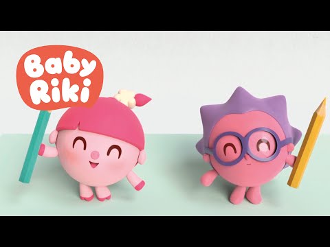 BabyRiki RO - Grohi desenează Soarele🌞 Copiii învață obiectele rotunde | Desene animate pentru copii