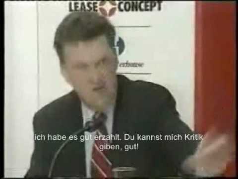 Ubersetzen Van Gaal Pressekonferenz fur Ajax Amsterdam 1996