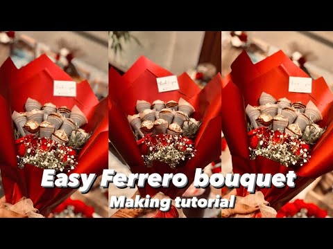 Easy ferrero bouquet making tutorial