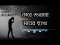 কারে দেখাবো মনের দুঃখ | Kare Dekhabo Moner Dukkho | Saif Zohan | Bangla Lyrics song 