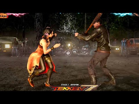Tekken 7 fighting gameplay Xiaoyu vs. Negan #tekken7