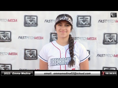 2022 Emma Medina committed Menlo college Lefty Slapper Shortstop Softball Skills Video Firecrackers