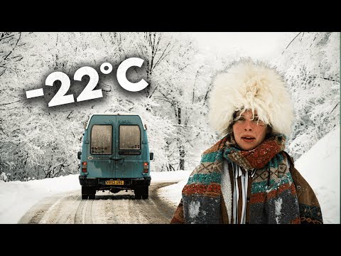 We Drove to the Russian Border (on Georgia's Most Scary Road) EXTREME Winter Vanlife - Caucasus 🇬🇪