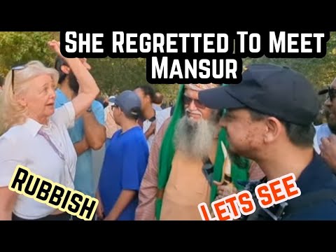 The lady attempted to rescue her friend, She ended up getting trapped! Mansur & Lady Speakers Corner