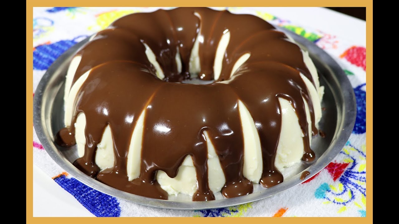 Pudim de leite Ninho com chocolate