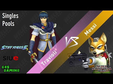 Stiff Knees 5 - Travioli (Marth) vs. Messi (Fox) - SSBM - Singles Pools