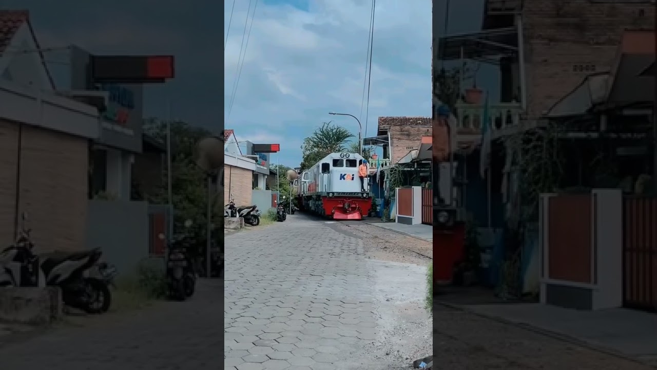 Jalur KA Melewati Gang Perumahan #shorts #shortsvideo  #keretaapi #kereta #trias wicaksono
