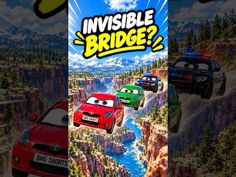 Toyota Yaris, BMW in Air - Invisible Bridge 🤣 Why's this dealer meme in BeamNG Drive