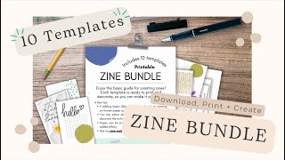 Beginner’s Zine Template Bundle Guide | 8-Page DIY Zine Booklet Tutorial