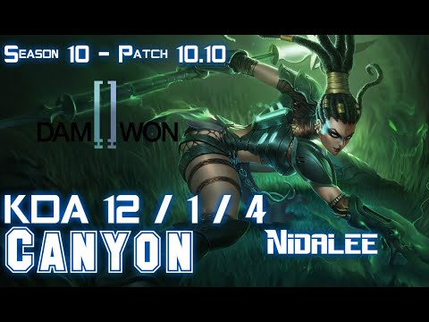 DWG Canyon NIDALEE vs TRUNDLE Jungle - Patch 10.10 KR Ranked