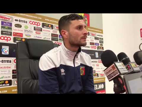 Luca Giannone, autore del primo gol, dopo Catanzaro-Siracusa 3-1 [23/12/2018]