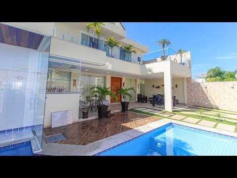 CASA DECORADA MOBILIADA A VENDA EM CONDOMÍNIO COM INFRAESTRUTURA 348M² PISCINA - Muller Imóveis Rj