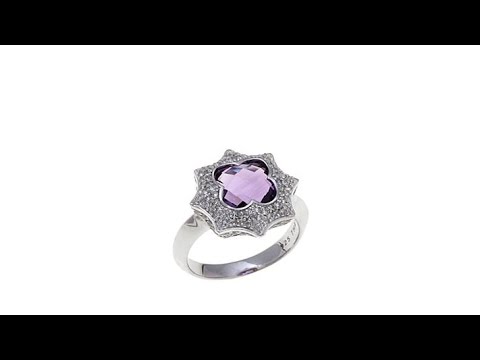Margo Manhattan 3.83ctw AmethystWhite Topaz Ring