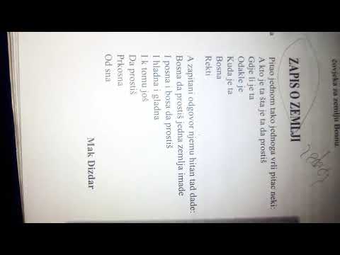 Zapis o zemlji Mak Dizdar