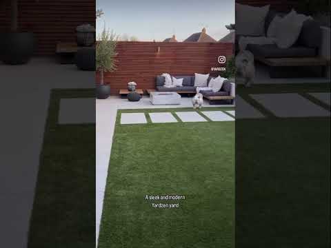 A modern landscape design fit for the whole family 🐾✨ #backyard #outdoorlivingspace