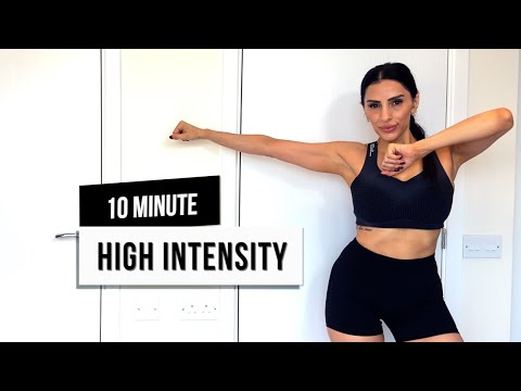 DAY 1: 10 MIN HIIT WORKOUT at Home – No Equipment | 30 Day Get Fit & Strong Challenge
