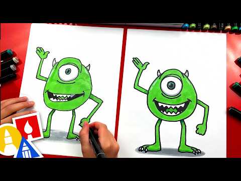 How To Draw Mike Wazowski From Monsters, Inc.