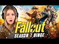 I Binged FALLOUT Season 1 First Time Watching Reaction