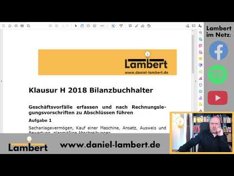 Klausurbesprechung H 2018 Buchführung - Bilanzbuchhalter - Gratiswebinar