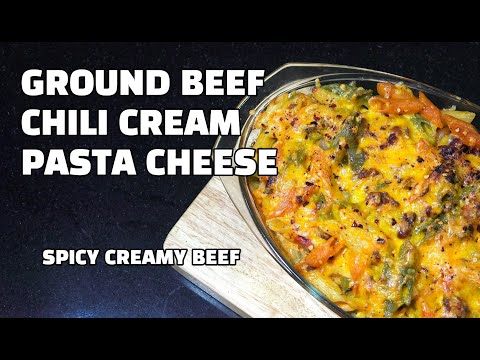 Creamy Pasta Beef Cheese Bake - Mexican Ground Beef...