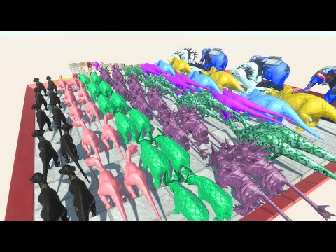 Colored All Units vs Reptiles animals Challenge - Animal Revolt Battle Simulator