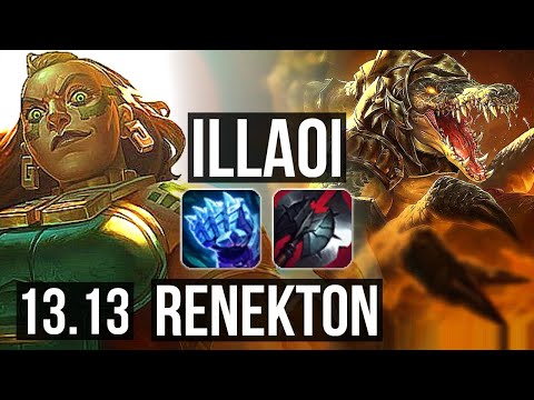 ILLAOI vs RENEKTON (TOP) | Rank 2 Illaoi, Legendary | KR Challenger | 13.13
