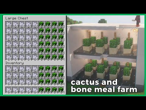 The best bone meal and cactus farm - Minecraft Tutorial 1.19