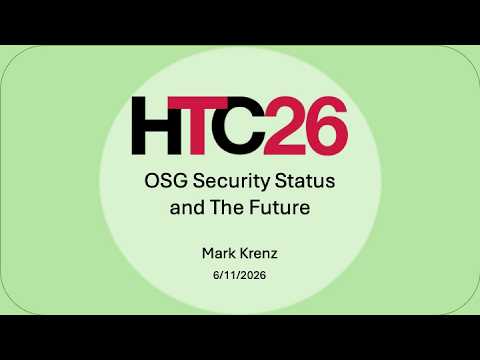 OSG Security Status and The Future presentation thumbnail