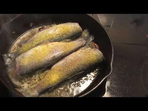 Cooking Trout in a Frying Pan
