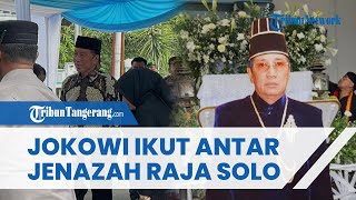Kenakan Setelan Batik, Detik-detik Kedatangan Jokowi Ikut Melepas Jenazah Raja Solo di Loji Gandrung
