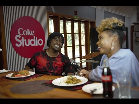 Nyashinski cooks for Yemi Alade.