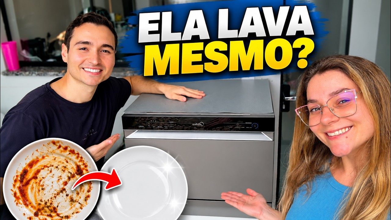 Miniatura da avaliação em vídeo de Lava Louças Midea de Bancada 6 Serviços 110V