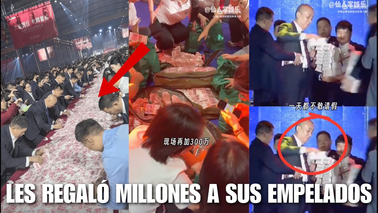 UN JEFE SORPRENDE al REPARTIR MILLONES de DÓLARES entre sus EMPLEADOS