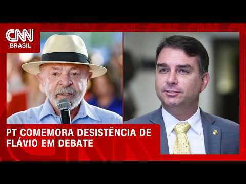 PT comemora desistência de Flávio em debate e explora “promessa não cumprida” | CNN 360°
