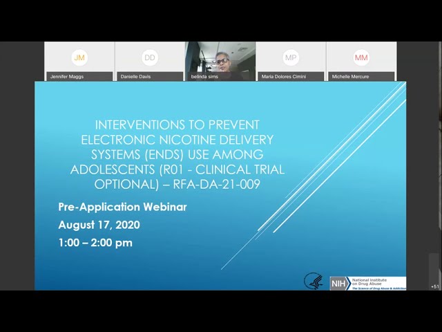 Pre-Application Webinar Interventions to Prevent Adolescent Electronic Nicotine Delivery Systems Use